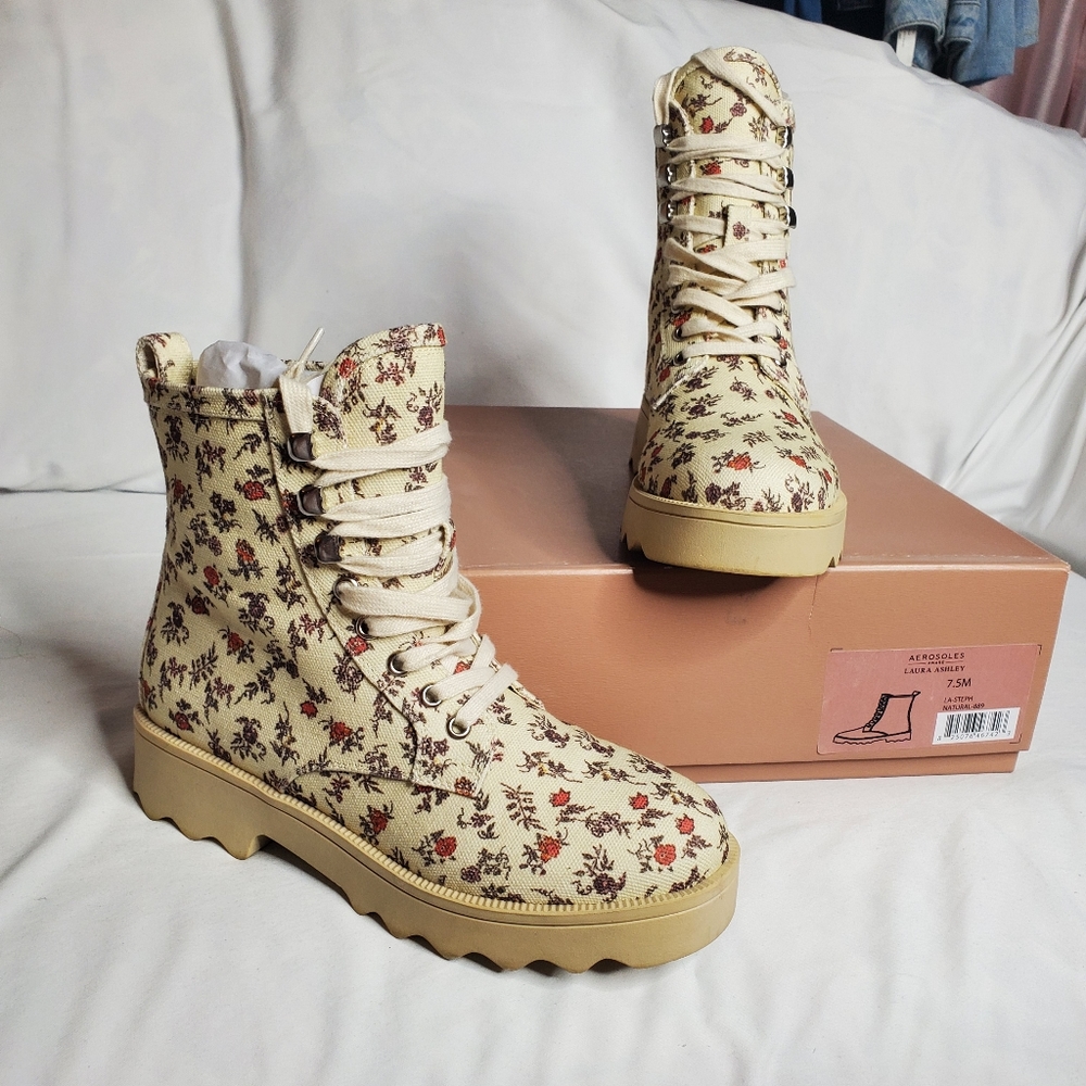 Aerosoles x Laura Ashley Steph lace up boots